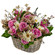 floral arrangement in a basket. Plovdiv