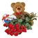 red roses with teddy and chocolates. Plovdiv