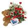 roses with teddy and chocolates. Plovdiv
